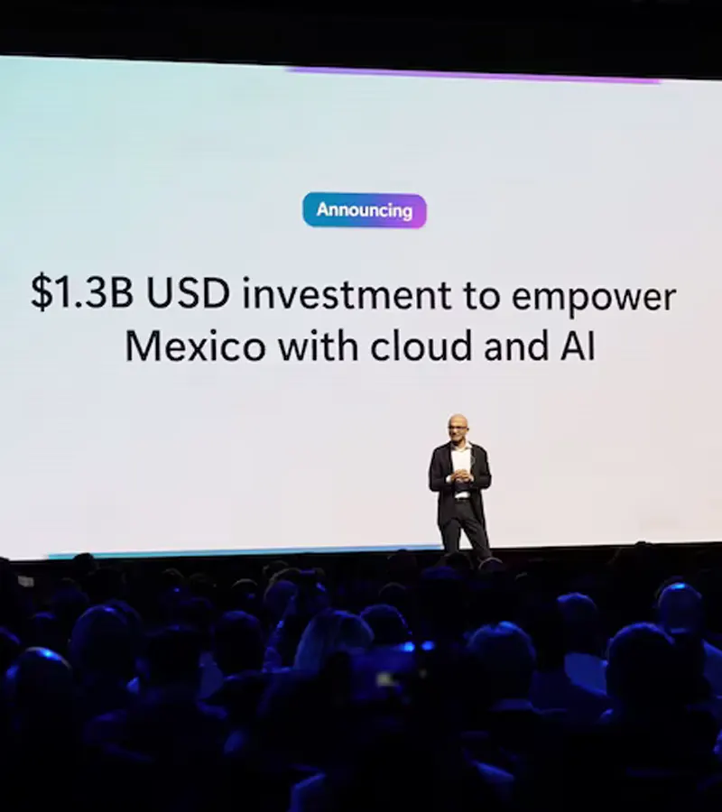 Microsoft invierte $1,300 millones en México para acelerar la IA y la nube