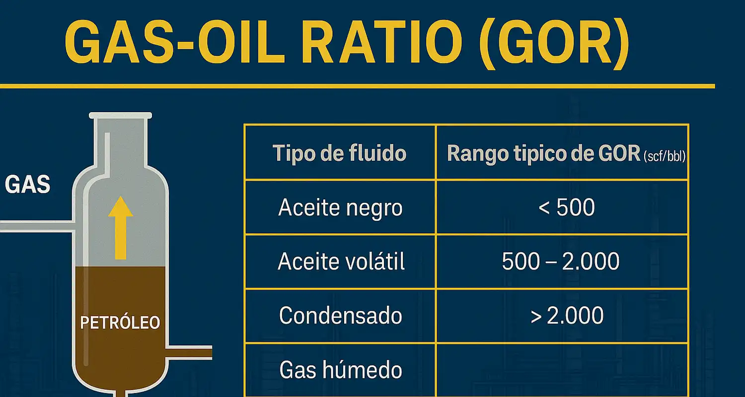GOR (Gas‑Oil Ratio): Fórmula, ejemplo aplicado y su impacto en el diseño de pozos