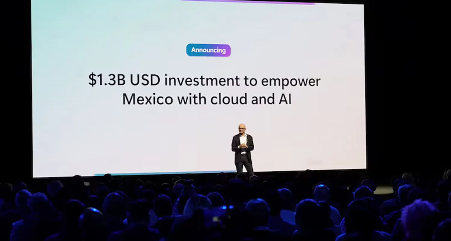 Microsoft invierte $1,300 millones en México para acelerar la IA y la nube
