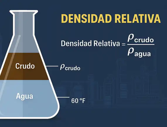 Densidad relativa en petróleo crudo: cálculo, aplicación y diferencias con la Gravedad API