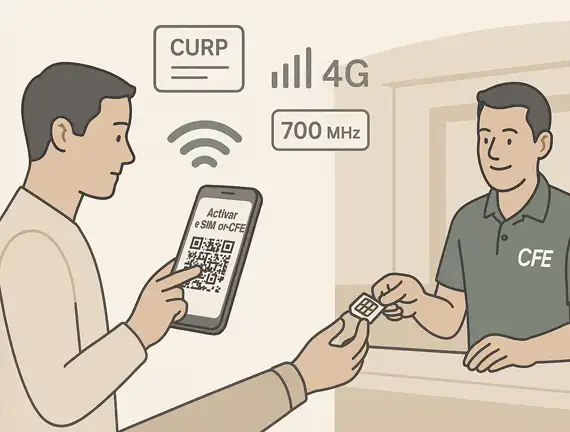 CFE chip y eSIM 2025: cómo activar tu línea telefónica