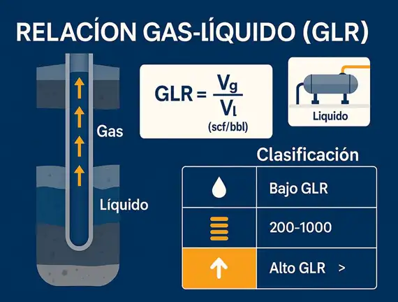Relación gas-líquido (GLR): qué es, cómo se calcula y por qué es clave en la producción de hidrocarburos