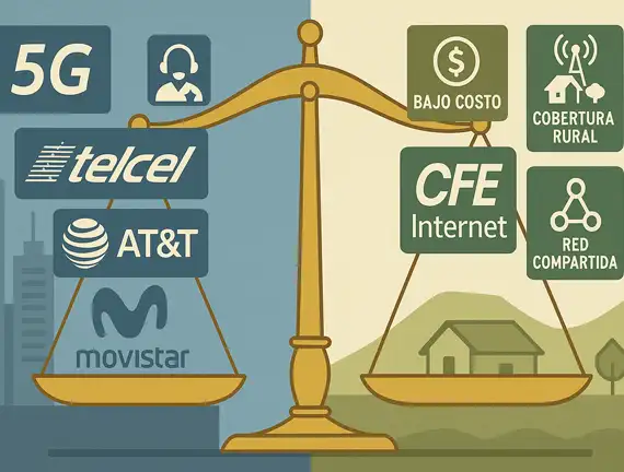 CFE vs Telcel, AT&T y Movistar en 2025: ¿quién ofrece mejor servicio?