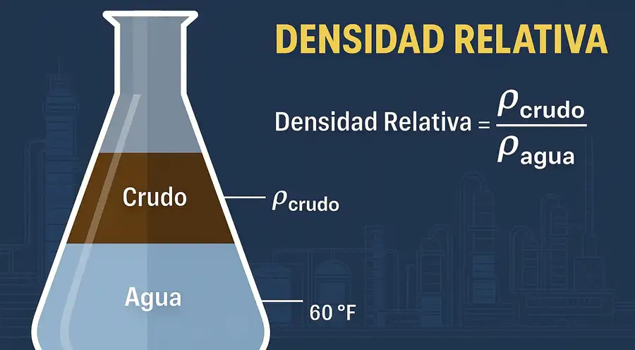 Densidad relativa en petróleo crudo: cálculo, aplicación y diferencias con la Gravedad API