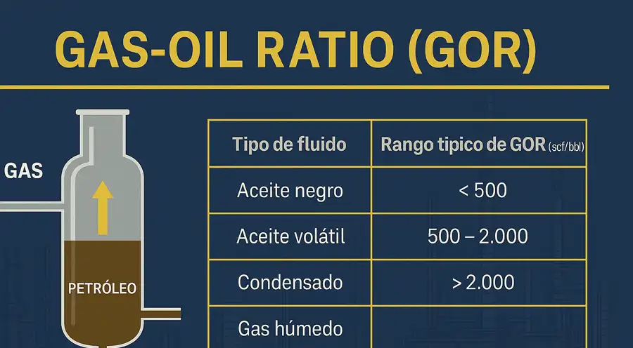 Gas-Oil Ratio (GOR): Qué es, cómo se calcula y su impacto en la producción de hidrocarburos