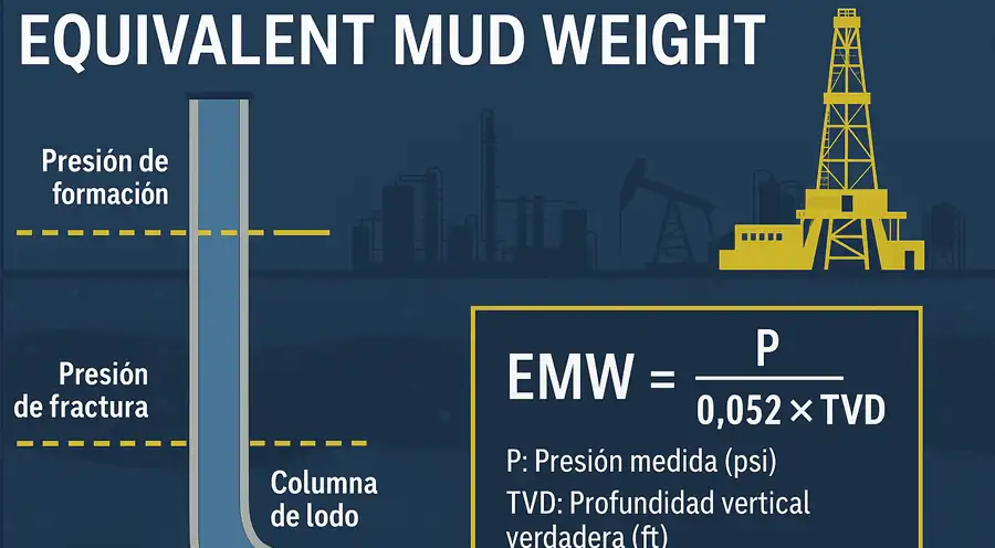 EMW (Equivalent Mud Weight): cálculo crítico para la estabilidad del pozo
