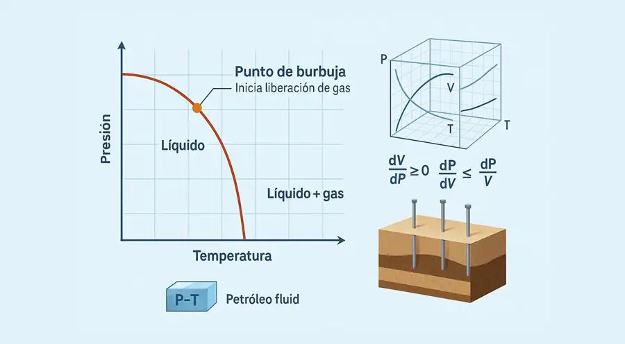 Presión de burbuja: definición, cálculo e impacto en yacimientos petroleros