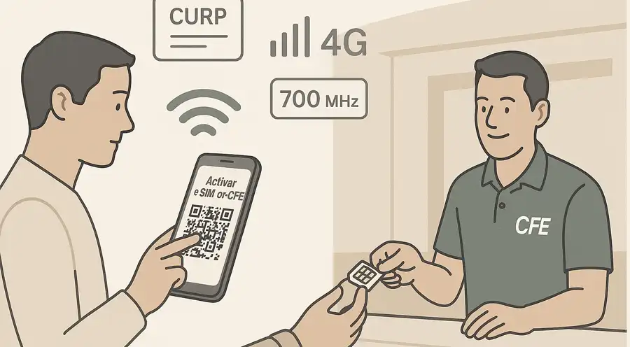 CFE chip y eSIM 2025: cómo activar tu línea telefónica