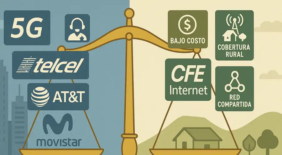 CFE vs Telcel, AT&T y Movistar en 2025: ¿quién ofrece mejor servicio?