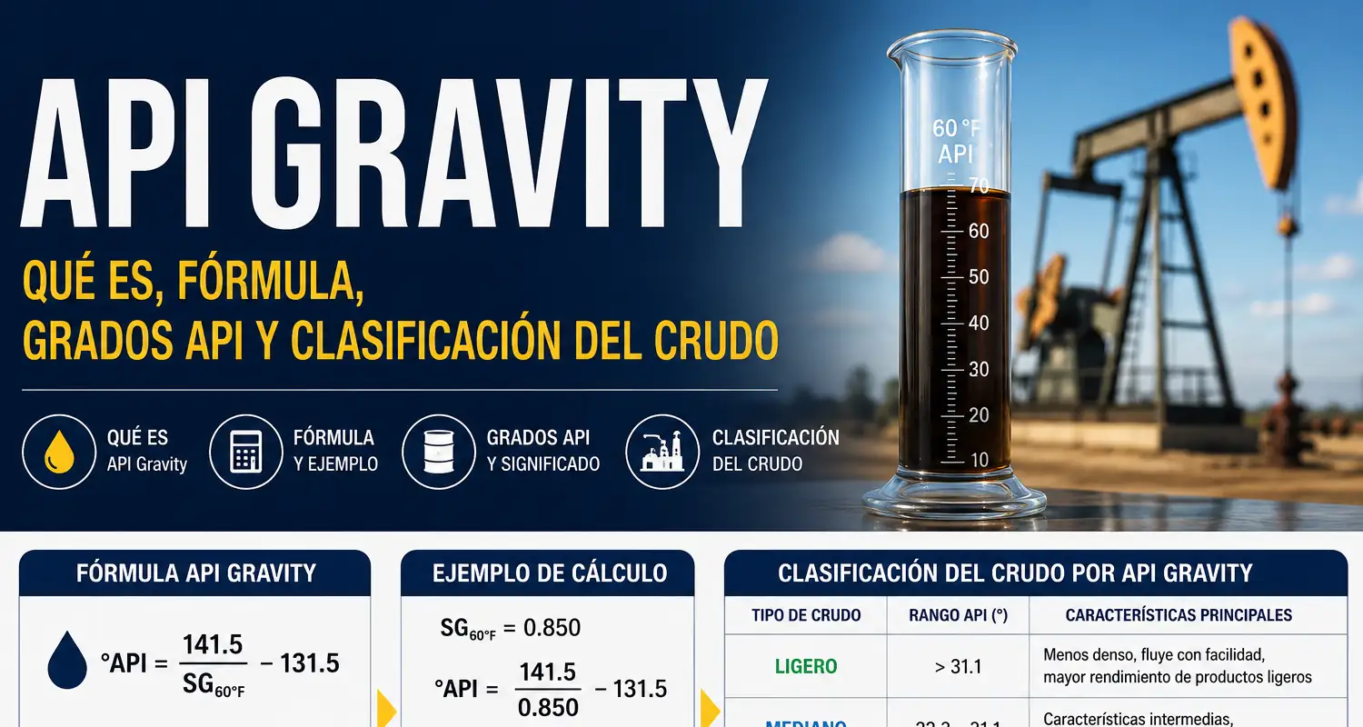 Api Formel API Gravity: qué es, fórmula, grados API y clasificación del crudo