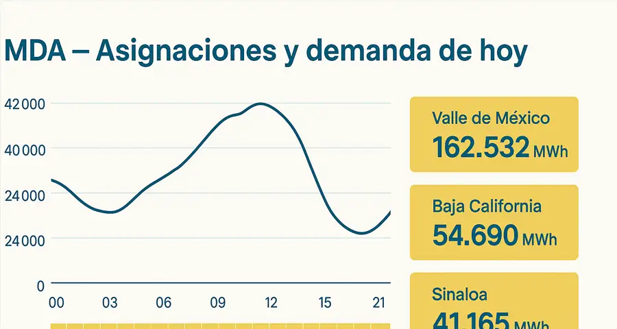 CENACE: resultados del MDA de hoy y la señal que deja para mañana