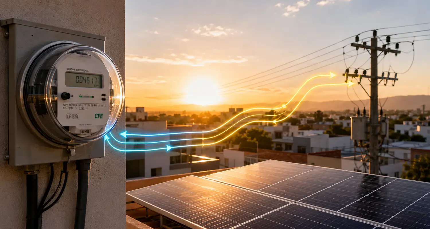 ¿La CFE te paga por la energía solar que no usas? Qué pasa con tu excedente eléctrico en México