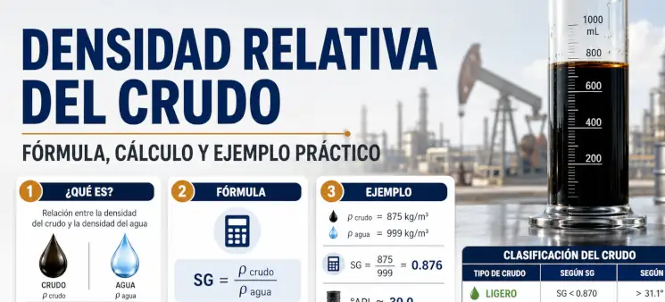 Densidad relativa en petróleo crudo: cálculo, aplicación y diferencias con la Gravedad API