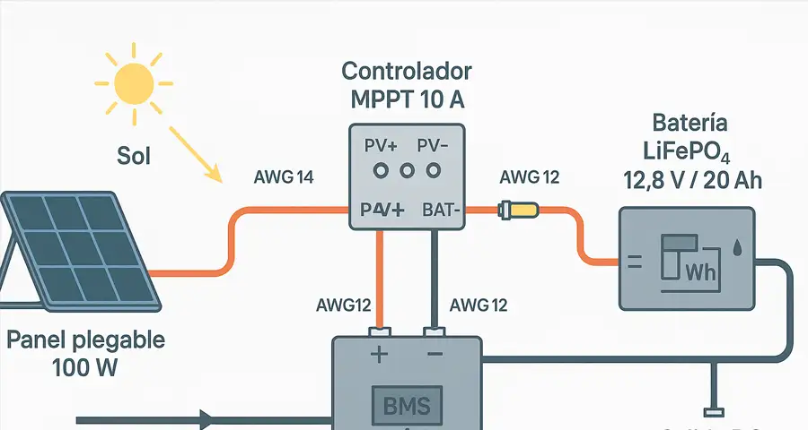 Estación de carga portátil con baterías: guía técnica