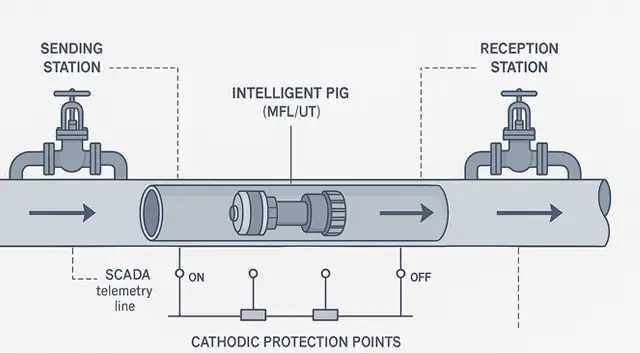 Integridad de ductos 2025: del pig inteligente al SCADA (ILI+CP+Riesgo) con matriz editable y checklist