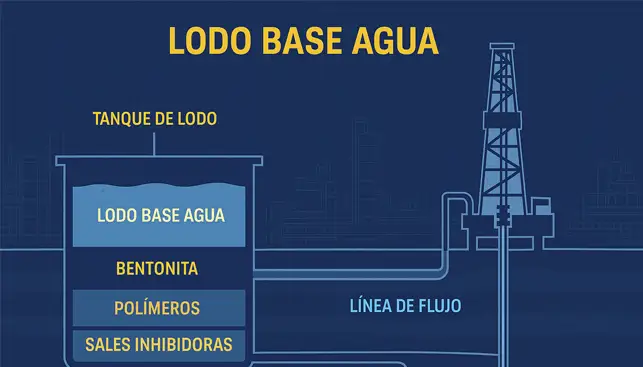 Lodo Base Agua en perforación: definición, aplicaciones y diferencias con lodo base aceite