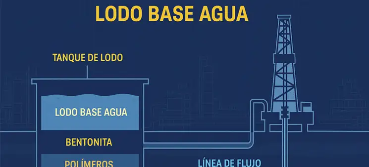 Lodo Base Agua en perforación: definición, aplicaciones y diferencias con lodo base aceite