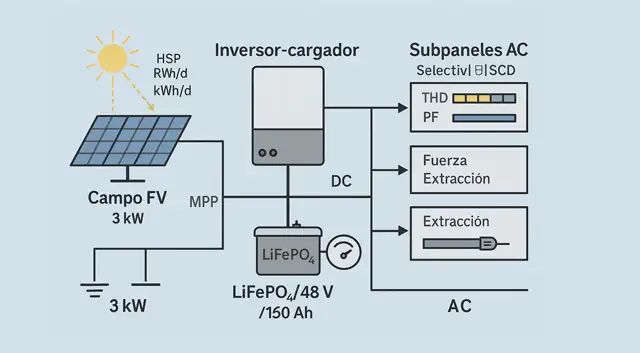 Micro-red solar para laboratorio: guía completa