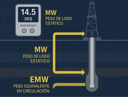 MW vs EMW: diferencias clave en perforación de pozos