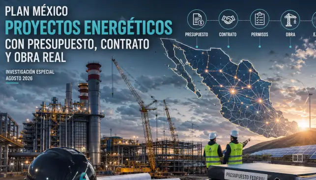 Plan México: proyectos energéticos con presupuesto, contrato y obra real