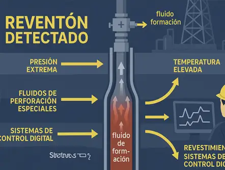 Reventón (Blowout): causas, cálculos esenciales y prevención integral en perforación