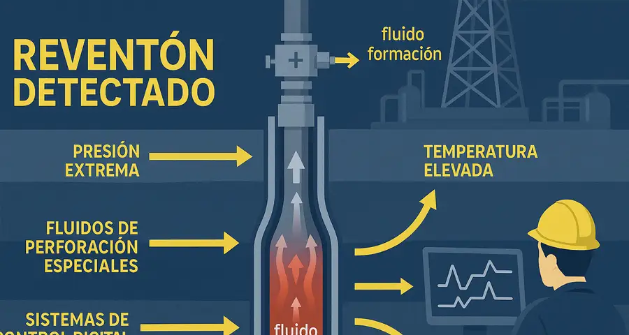 Reventón (Blowout): causas, cálculos esenciales y prevención integral en perforación