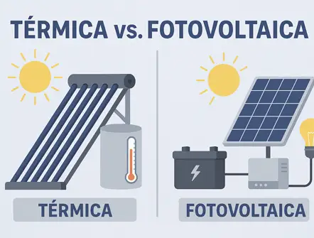 Tipos de energía solar: diferencias entre térmica y fotovoltaica explicadas para estudiantes