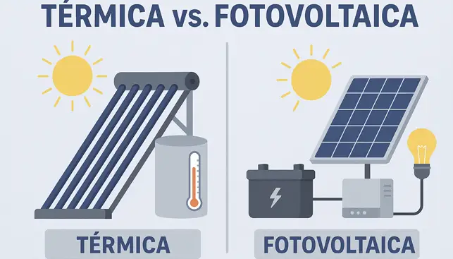 Solar térmica vs fotovoltaica: guía práctica para proyectos escolares