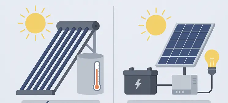 Solar térmica vs fotovoltaica: guía práctica para proyectos escolares